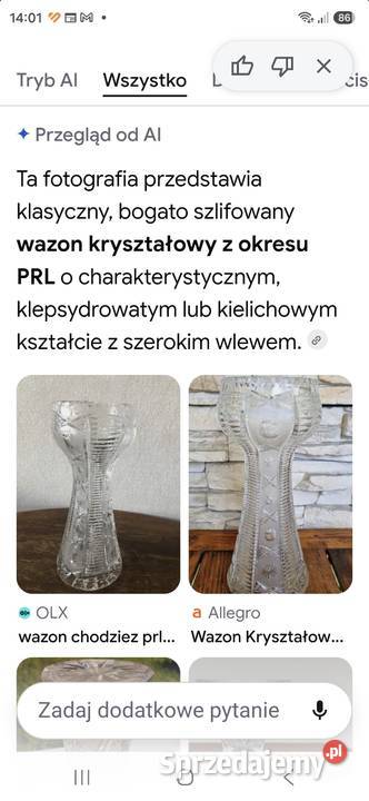 Wazon przepiekny krysztal inny kolor