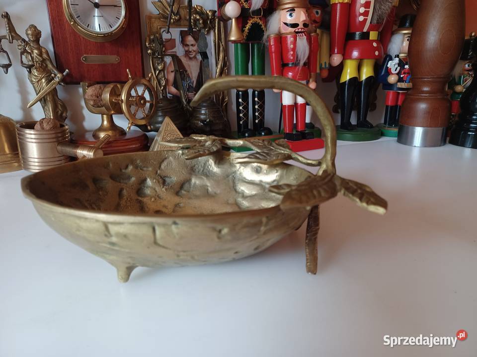 Mosiężna patera orzesznica Kolekcja wielkopolskie Poznań sprzedam