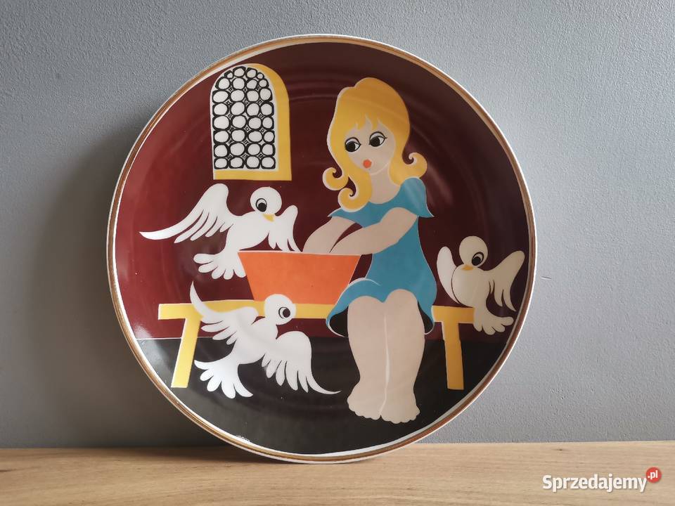 Stara patera talerz bajkowy Kopciuszek porcelana Katowice