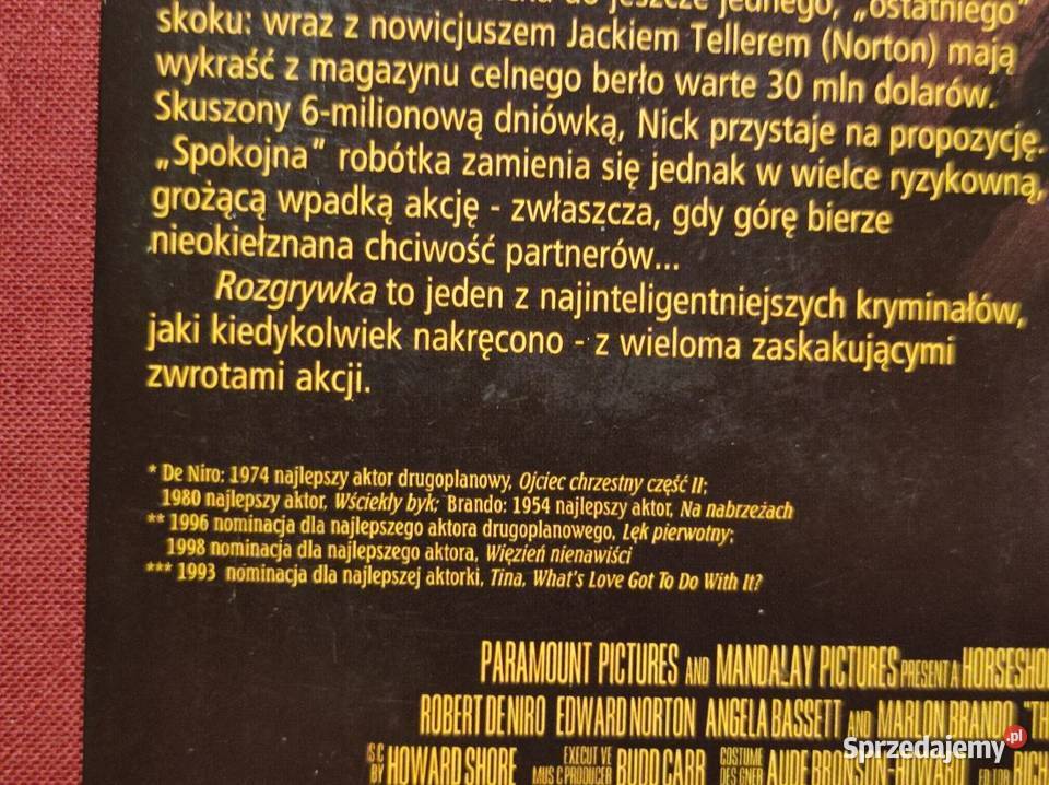Rozgrywka The Score Robert De Niro Edward Norton Kielce