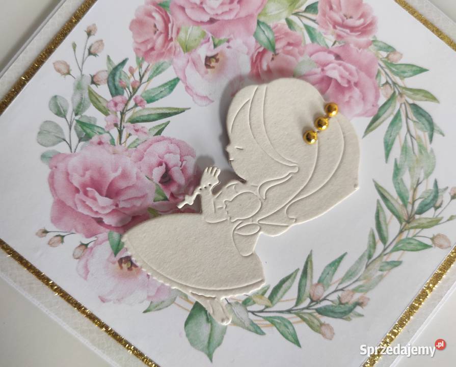 Kartka na Komunię Świętą ręcznie robiona Rękodzieło Łódź sprzedam