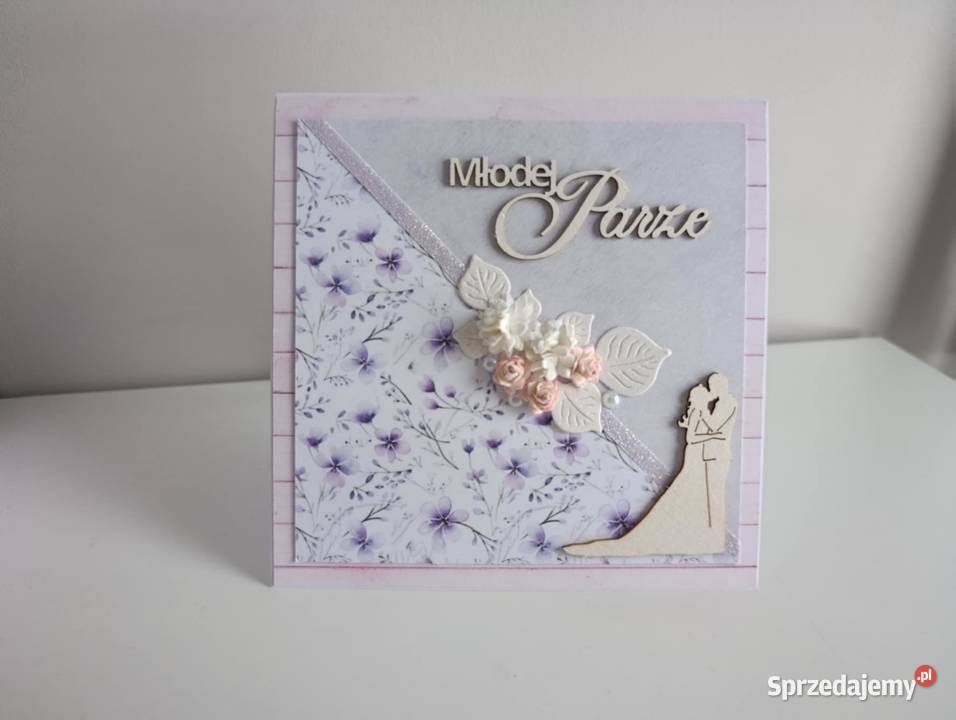 Kartka na Ślub ręcznie robiona handmade Łódź