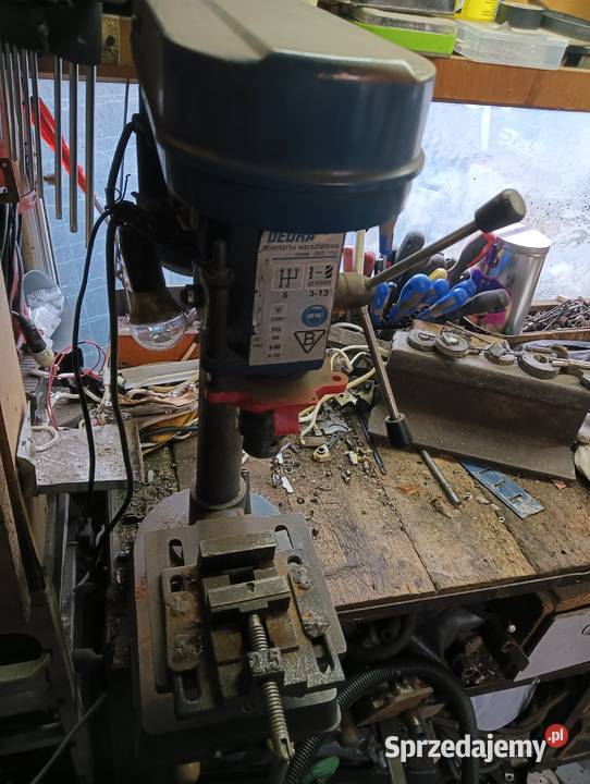 Wiertarka stołowa DEDRA stara produkcja imadło Wiertarki i wkrętarki Narzędzia Wałbrzych