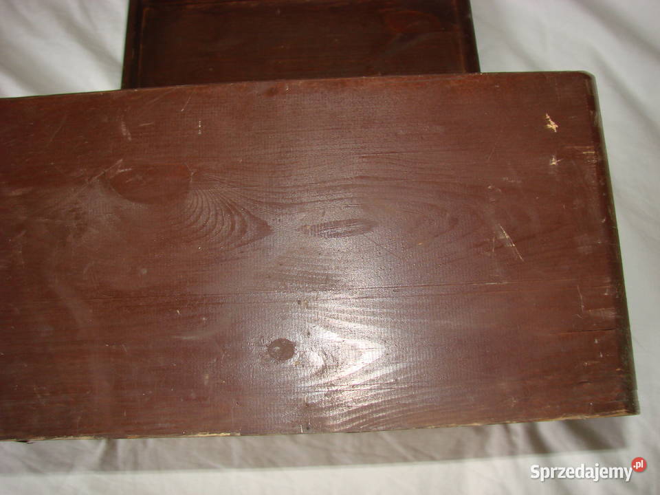 dziecięca drewniana skrzynka siedzisko Antyki, Sztuka, Kolekcje