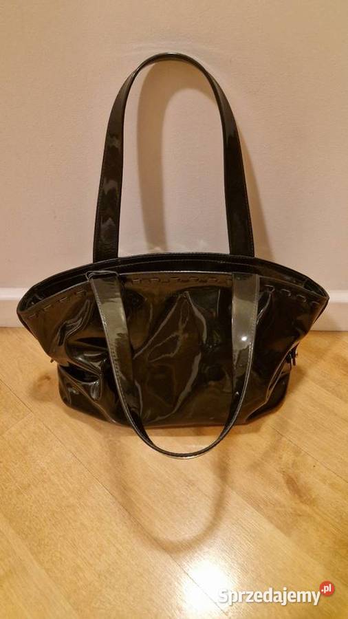 Czarna TOREBKA marki FURLA lakier połysk średnia Lublin sprzedam