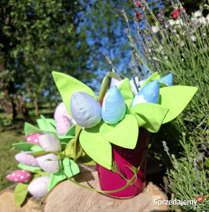 Tulipany z materiału Materiałowe kwiaty sprzedam