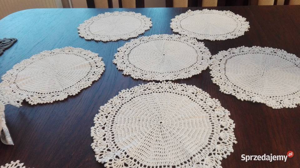 Komplet podkładek szydełkowych Pruszcz sprzedam