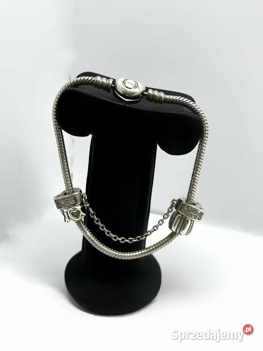 Nowa Srebrna Bransoletka pr 925 2579g Długość 19 Elbląg