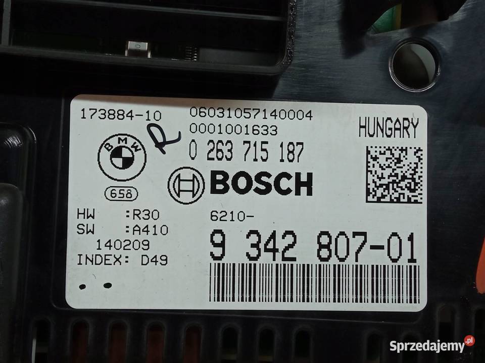 LICZNIK 9342807 0263715187 30 D 312 Bmw Seria 6 świętokrzyskie