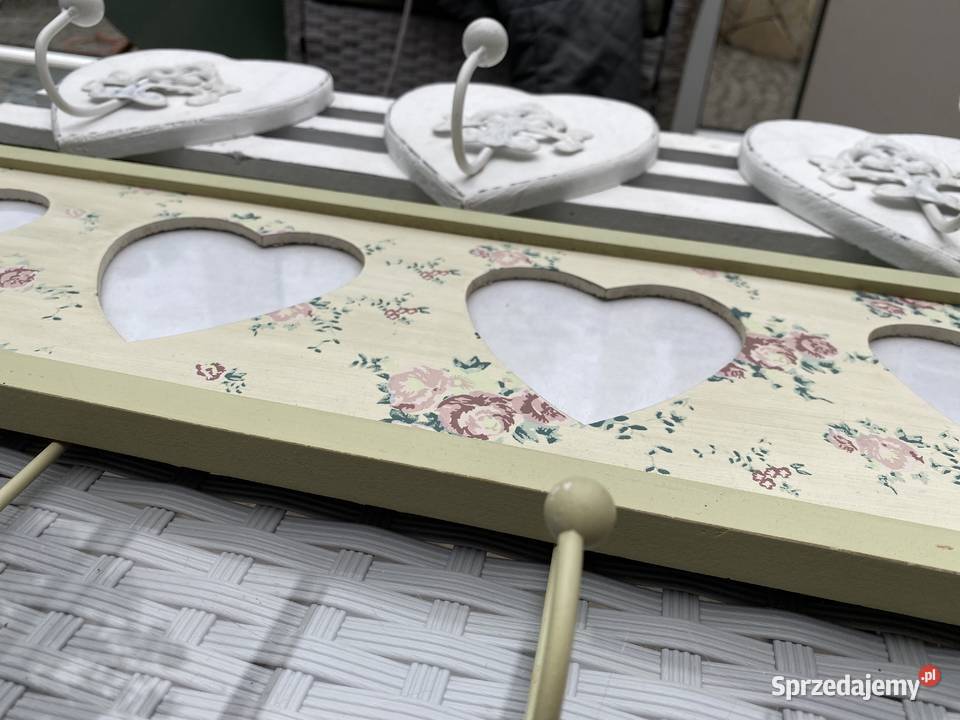 Vintage Glamour wieszak drewniany garderoba biały Bystrzyca Kłodzka