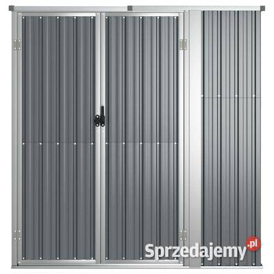 vidaXL Szopa ogrodowa szara 161x89x161 stal Dom i Ogród Warszawa