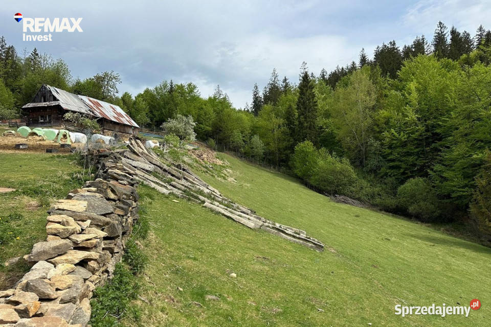 Istebna widokowa działka 6600 m z domem stawem 70m