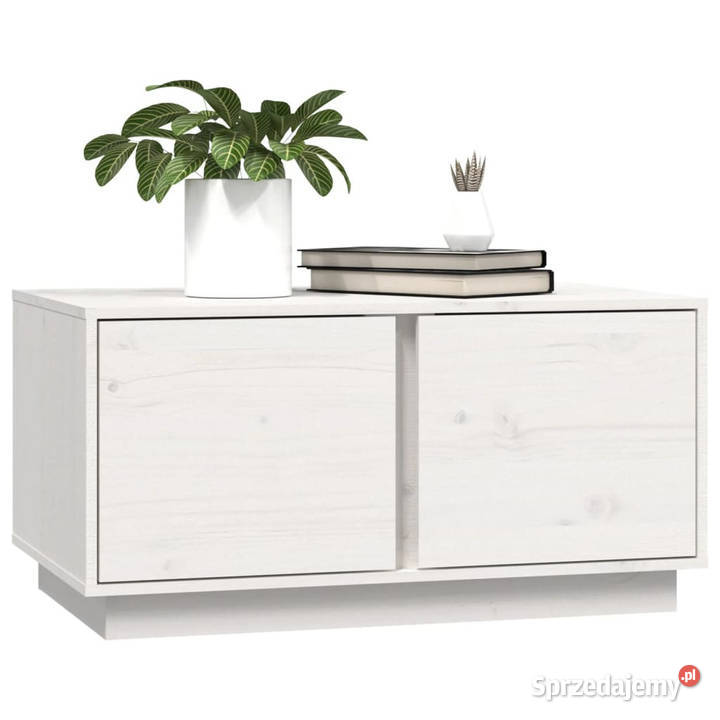 Stolik kawowy biały 80x50x40 lite drewno sosnowe Warszawa