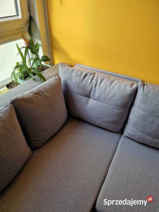 Mały Narożnik szary z funkcją spania PREMIUM 140cm Narożniki Warszawa
