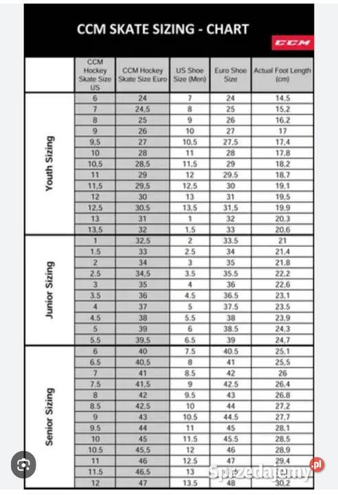 Łyżwy CCM hokejowe rozmiar 41 26 92 Jasień