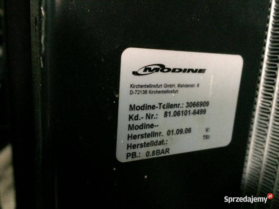 Chłodnica Radiator 81061016499 Neoplan Setra MAN Maszewo sprzedam