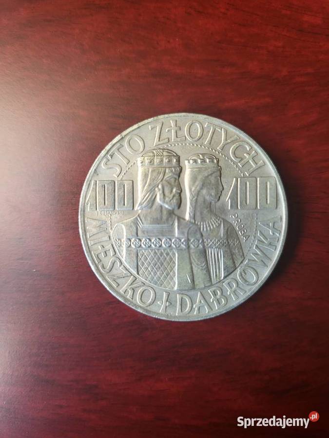 Dwie monety 100 z 1966 r Zielona Góra