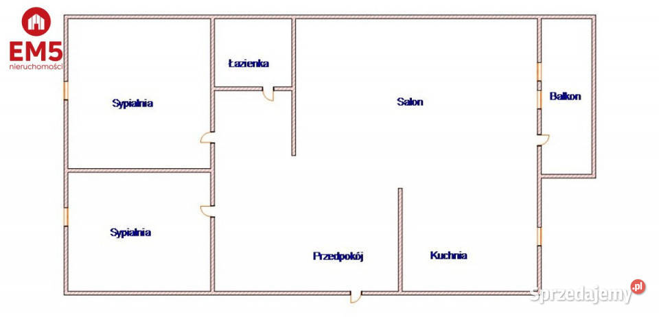 Mieszkanie 60m2 3 pokoje Białystok Piętro 3