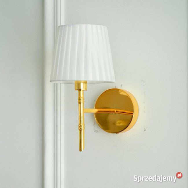 Kinkiet glamour złoty lampa ścienna do salonu Lampy