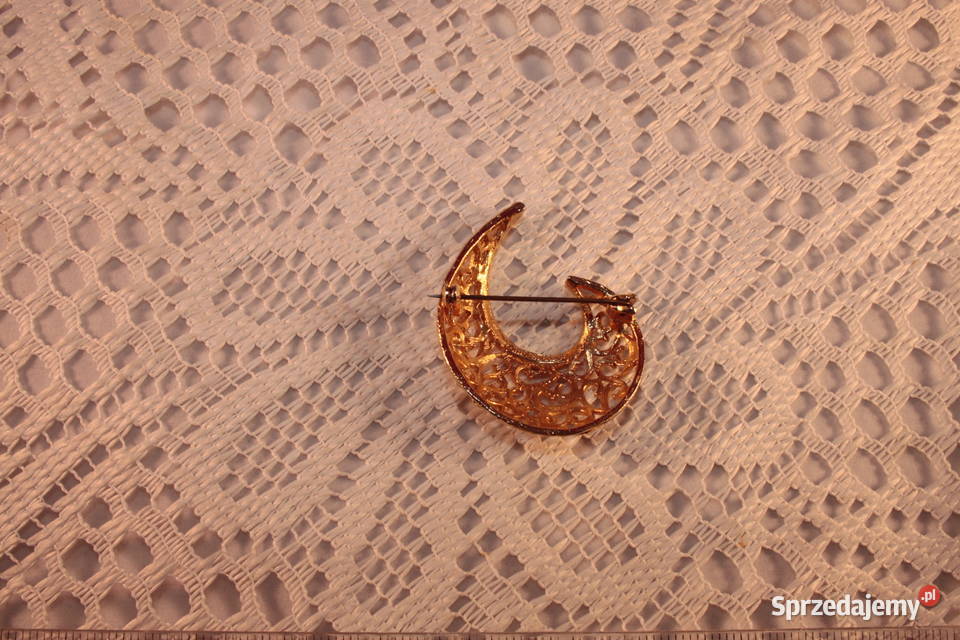 Stara broszka półksiężyc turecka Ochojno