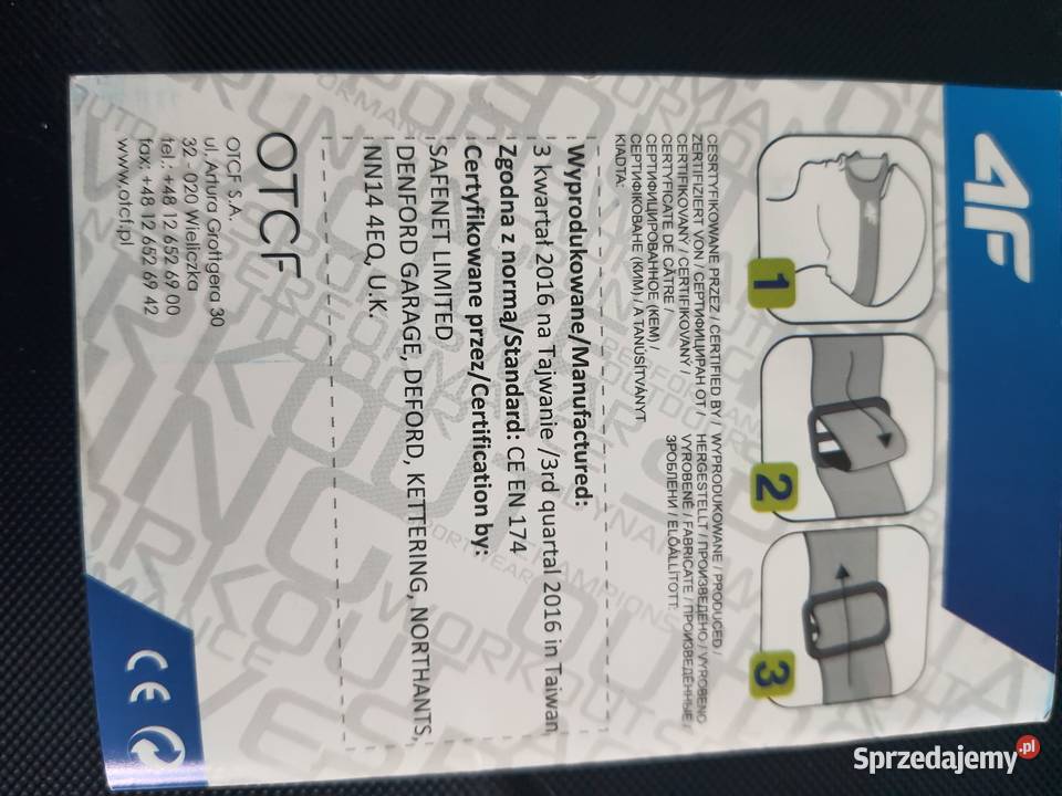 Google narciarskie snowboardowe 4f fioletowo Piaseczno