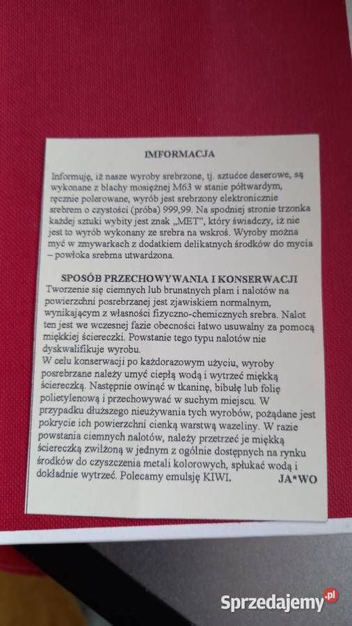 Sztućce deserowe mazowieckie sprzedam