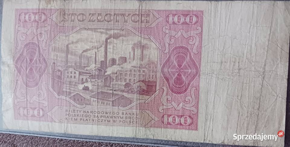 100 złotych Robotnik 1VII1948 r seria DB Konin