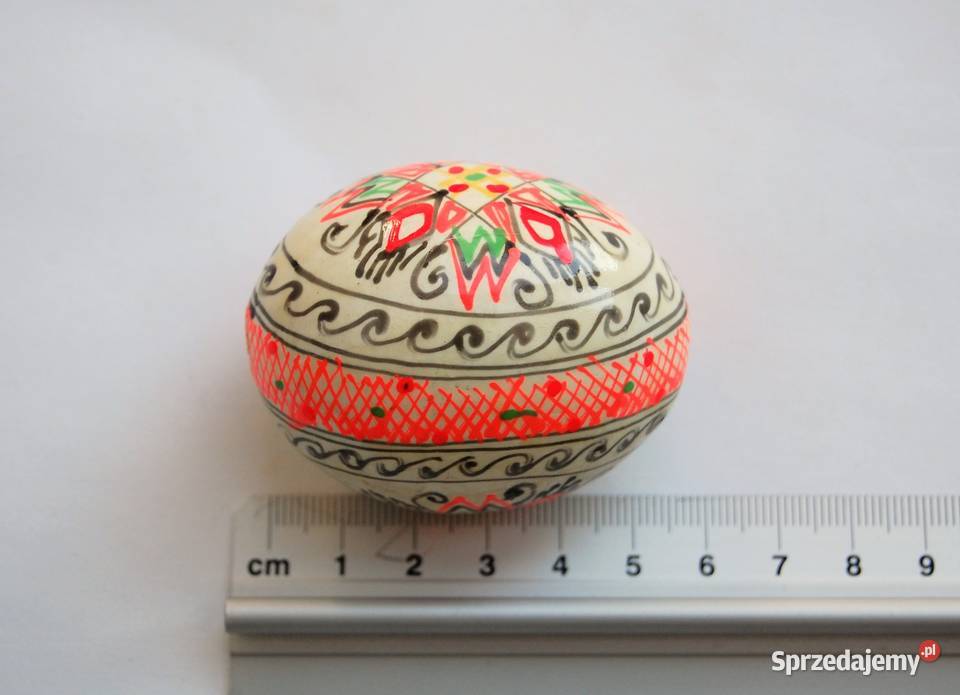 Stara pisanka drewniana malowana Ukraina 58 Dom i Ogród lubelskie Lublin