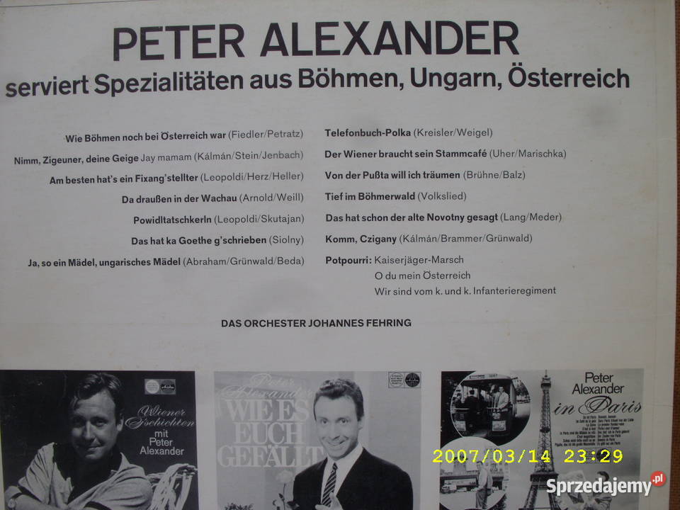 Plyta LP PETER ALEXANDER 2 LP GERMANY Płyty i kasety Wołów sprzedam