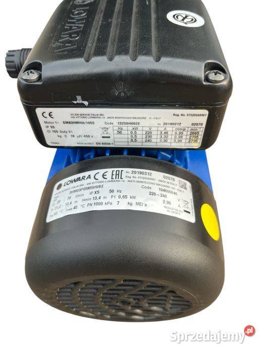 Pompa LOWARA 3HM03P 4200lh 065 kw 230V wielkopolskie Tuliszków