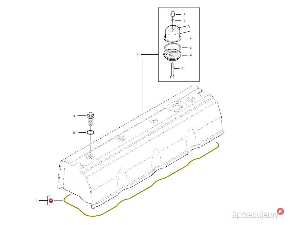 Uszczelka pokrywy zaworów AGCO Valtra V836767244 Części zamienne podlaskie