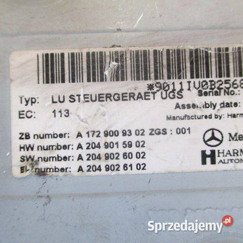 MODUŁ STEROWNIK MERCEDES W204 W212 A1729009302 osobowe Rakoniewice