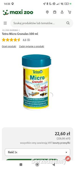 Karma ryb Sochaczew sprzedam