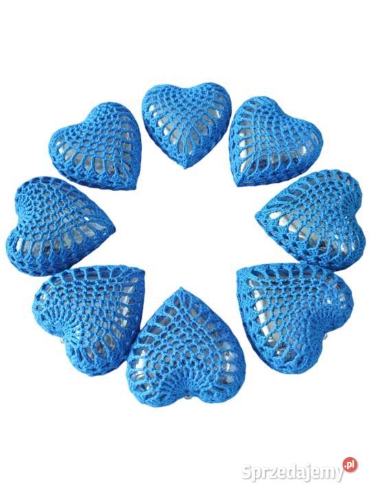 Serca szydełkowe na choinke Ropczyce