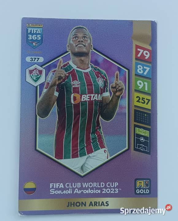 Jhon Arias 377 karta Fifa 365 Adrenaline XL 2025 Pozostałe Zbylitowska Góra
