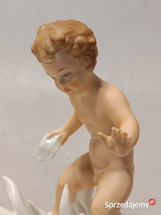 WALLENDORF Putto z z zajączkami Kolekcjonerska Dobrzany