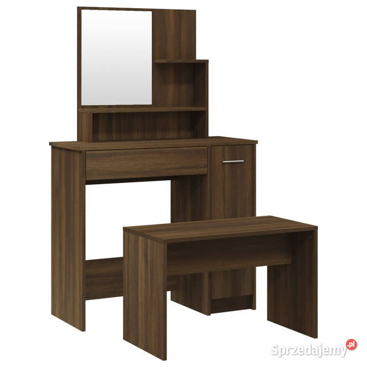 Zestaw z toaletką brązowy dąb 865 x 35 x 136 Toaletki