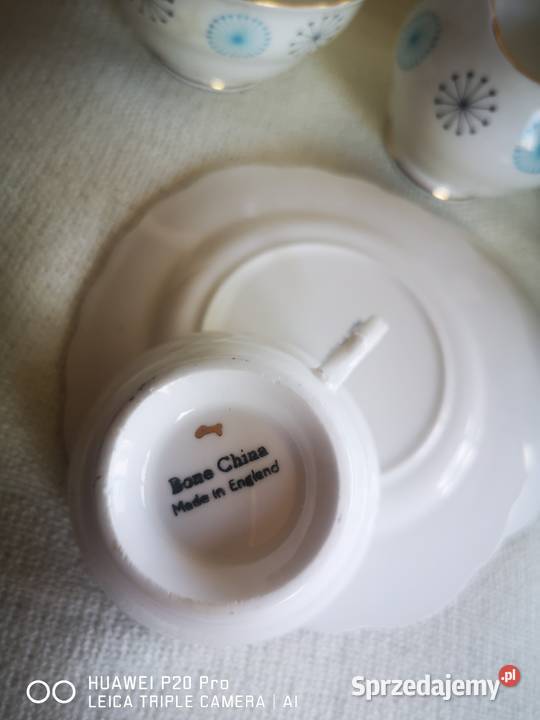 Filiżanka z talerzkiem deserowym Bone China Made