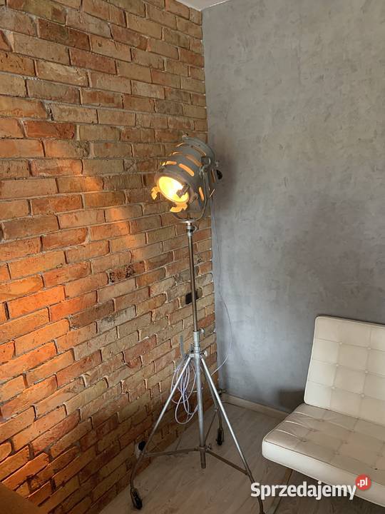 Lampa podłogowa teatralno filmowa PRL Vintage Dom i Ogród Poznań