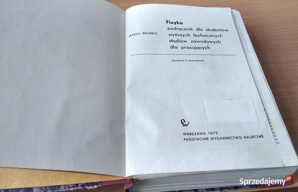 Fizyka podręcznik studentów wyższych Marta Gdańsk sprzedam
