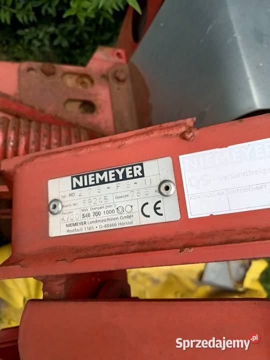 Kosiarka rotacyjna czołowa Niemeyer nieuszkodzony Rotacyjne Mszanka