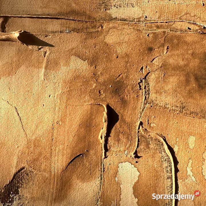 Brązowy Obraz Strukturalny 30x30 Ręcznie