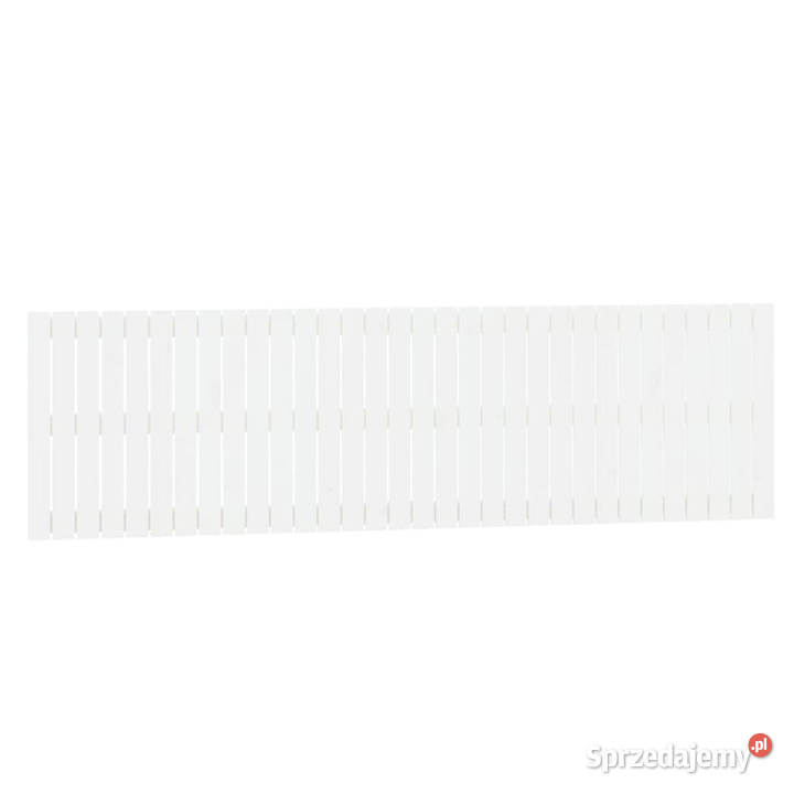 Wezgłowie łóżka białe 204x3x60 lite drewno Warszawa