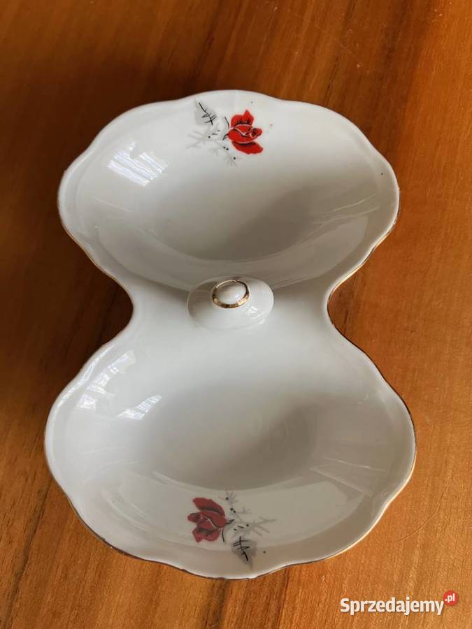 Przyprawnik porcelana Wawer PRL róże vintage Nisko sprzedam