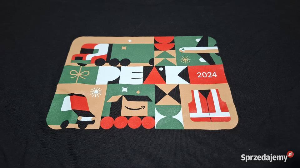 Koszulka krótki rękaw Tshirt czarna Amazon Sols Czeladź