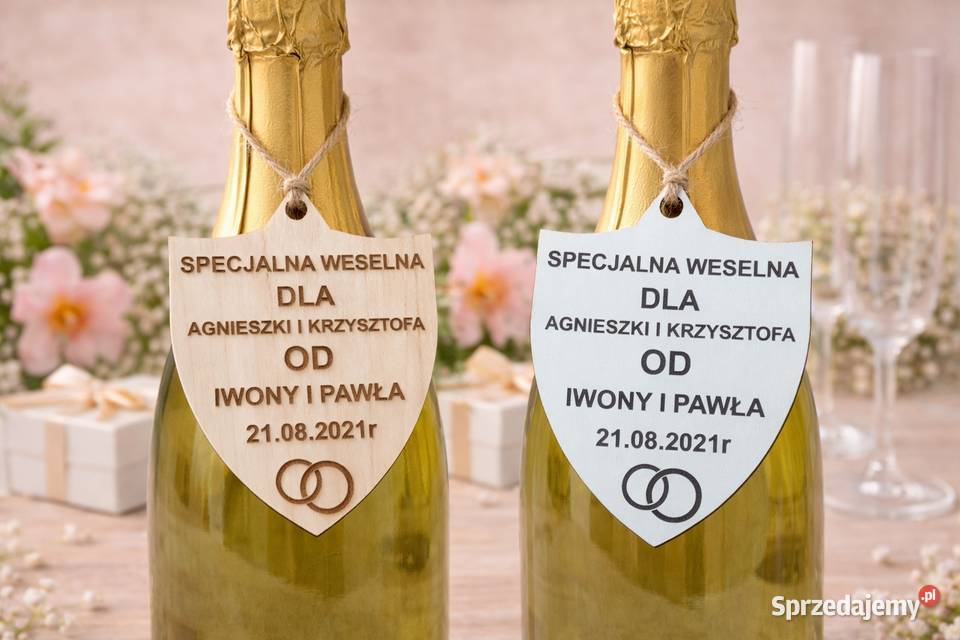 Elegancka zawieszka na butelkę personalizowany