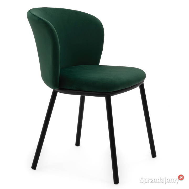 Krzesło Tapicerowane Bari Butelkowa Zieleń