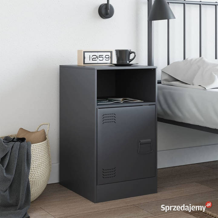 Szafka nocna antracytowa 345x39x62 stal WM841767 mazowieckie Warszawa