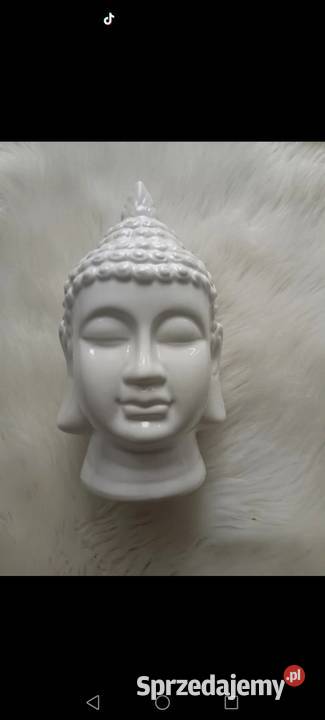Głowa buddy rzeźba ceramiczna biała Krosno sprzedam