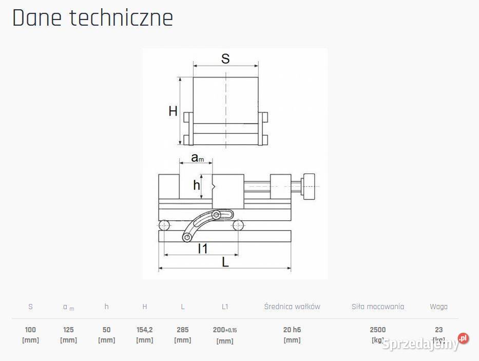 Imadło precyzyjne 100 mm sprzedam